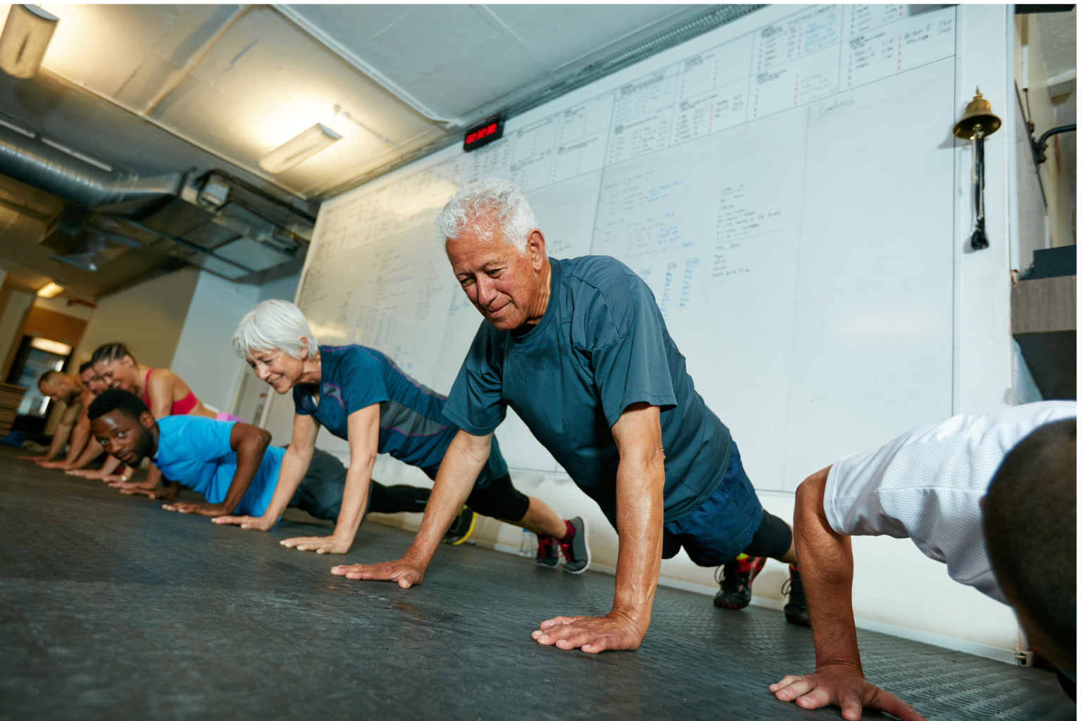 people exercising